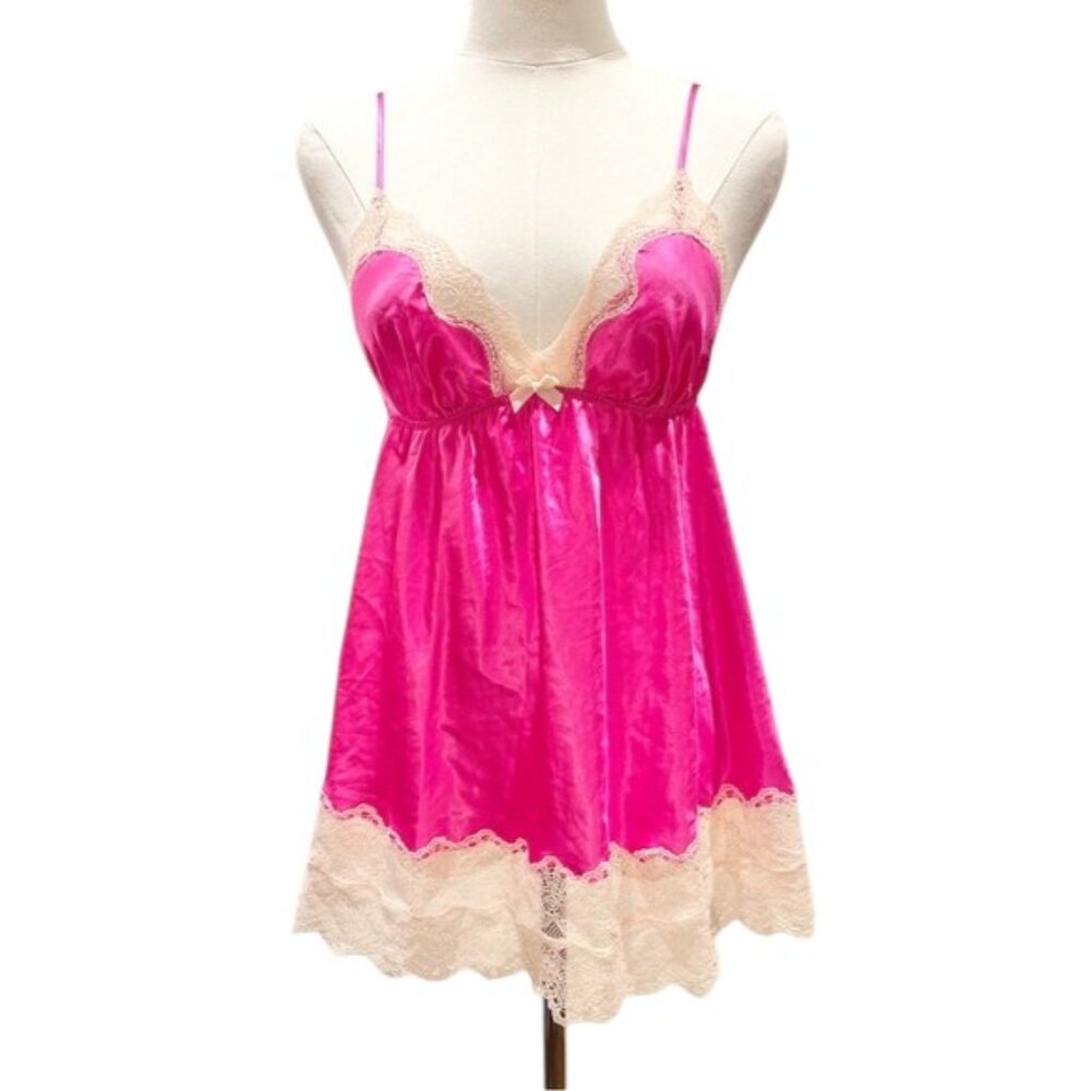 Victoria's Secret Barbie Pink Satin Tank Top Camisole NEW